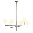 Candelabru modern alama abajururi sticla opal 6xG9/60W Feme 1935 Jupiter